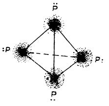 structura tetraedrica a moleculei de fosfor P4